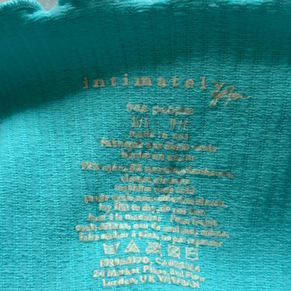 Free People Easy To Love Cami Size XS/S Turquoise - Picture 3 of 3